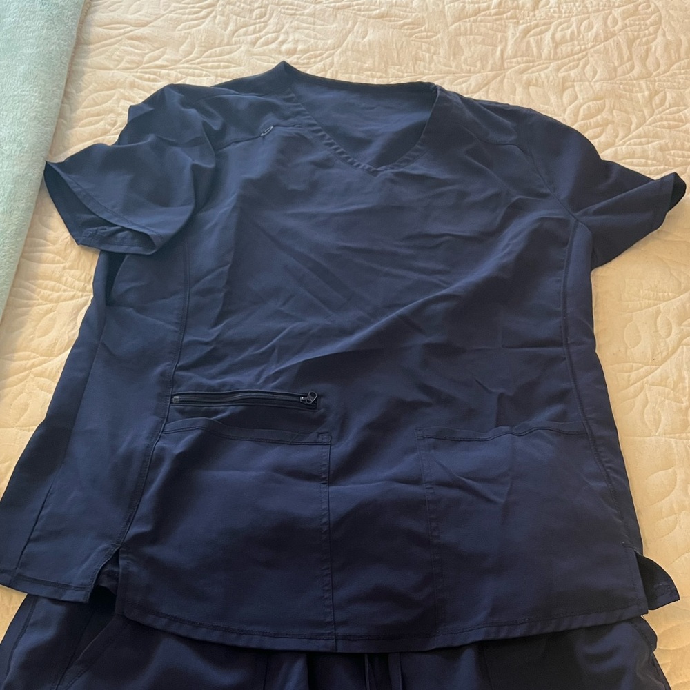 Navy Blue Women's Scrub Set